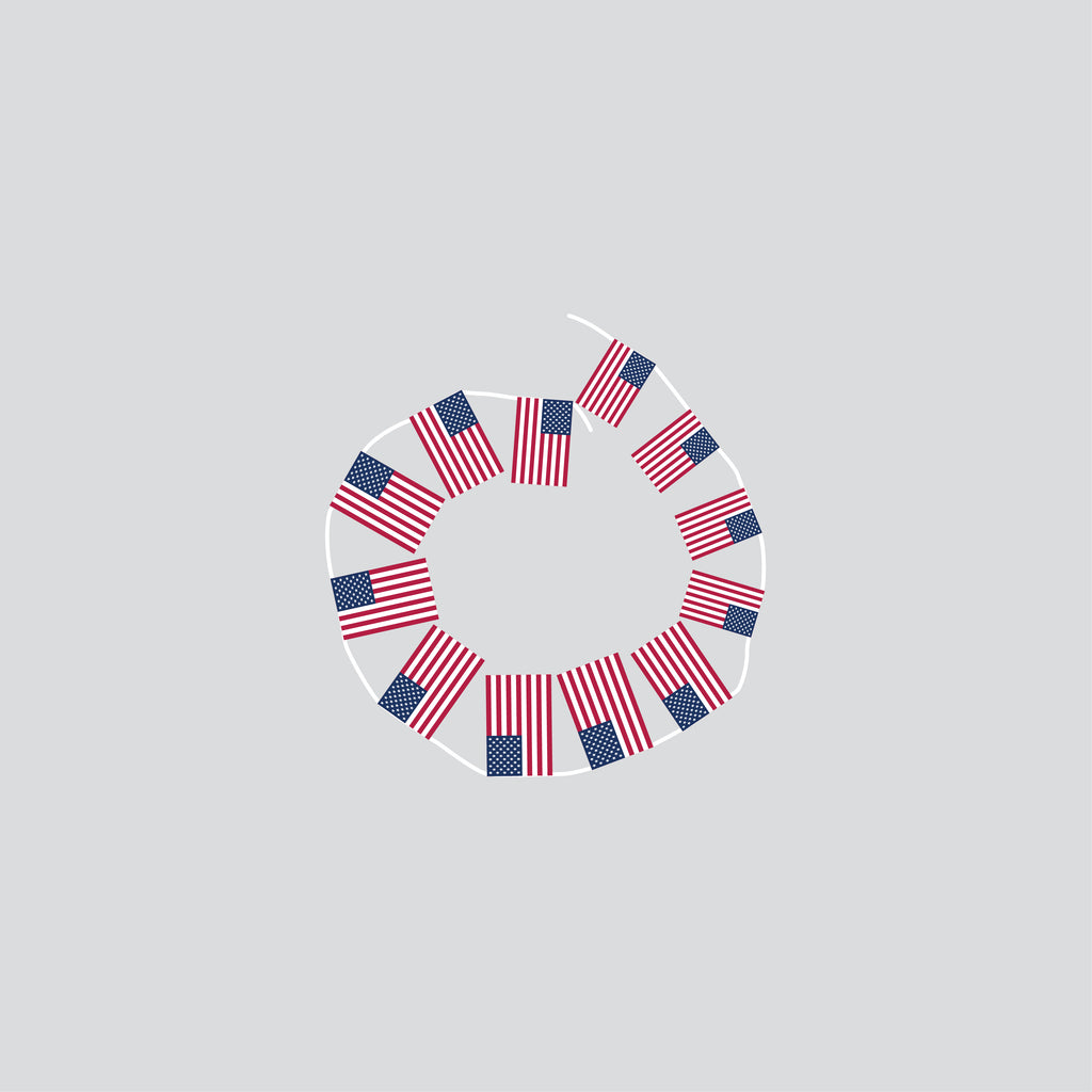 USA Hand-Tied String Flags & Bunting
