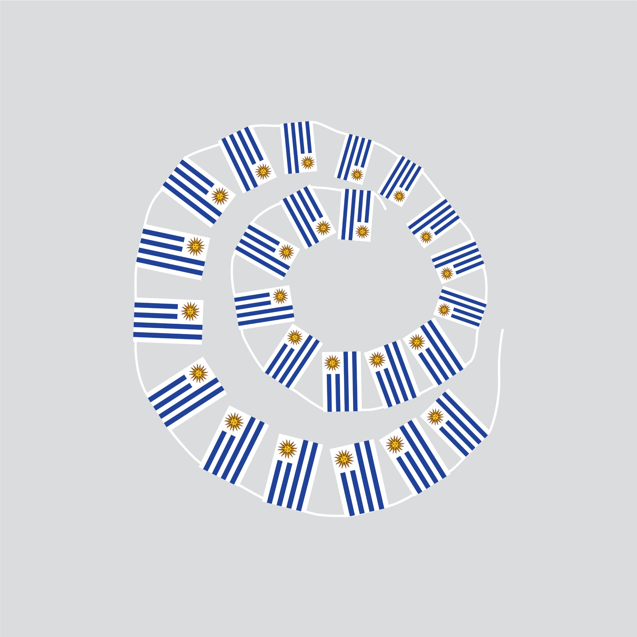 Uruguay Hand-Tied String Flags & Bunting