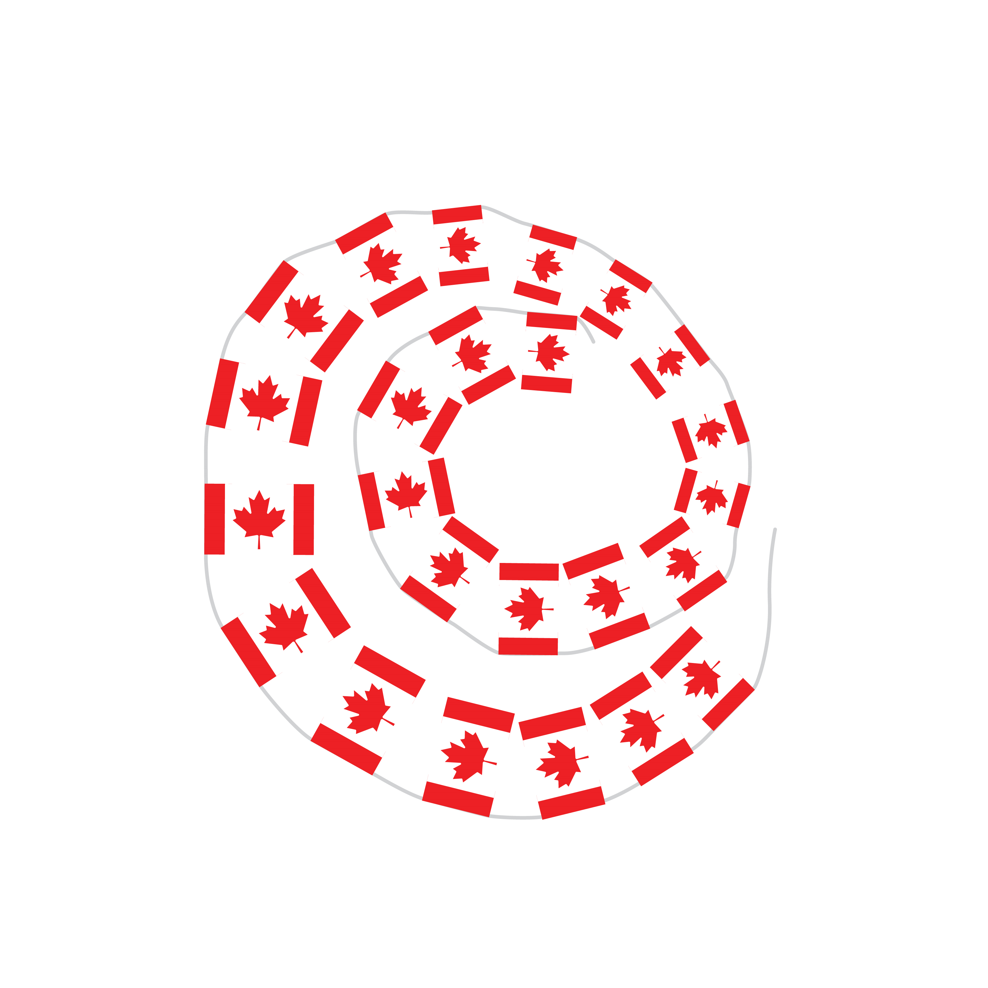 Canada Hand Tied String Flags