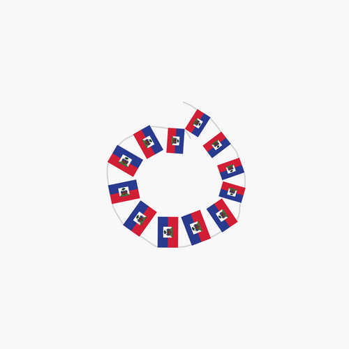 Haiti Hand Tied String Flags