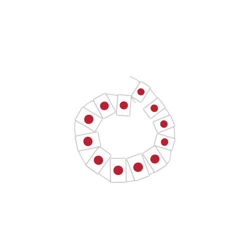 Japan Hand Tied String Flags