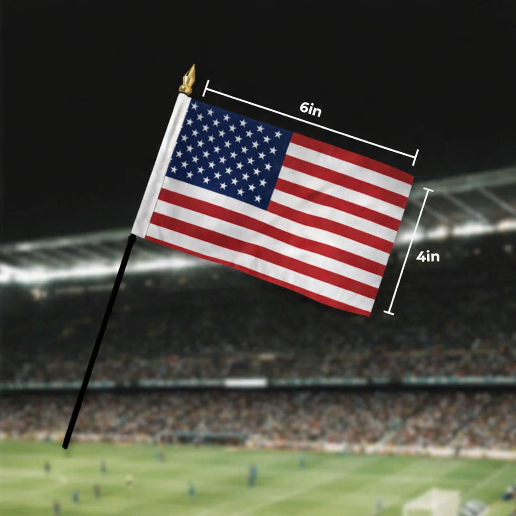 Set of 48 Countries 4x6" Stick Flags 2026 International Soccer