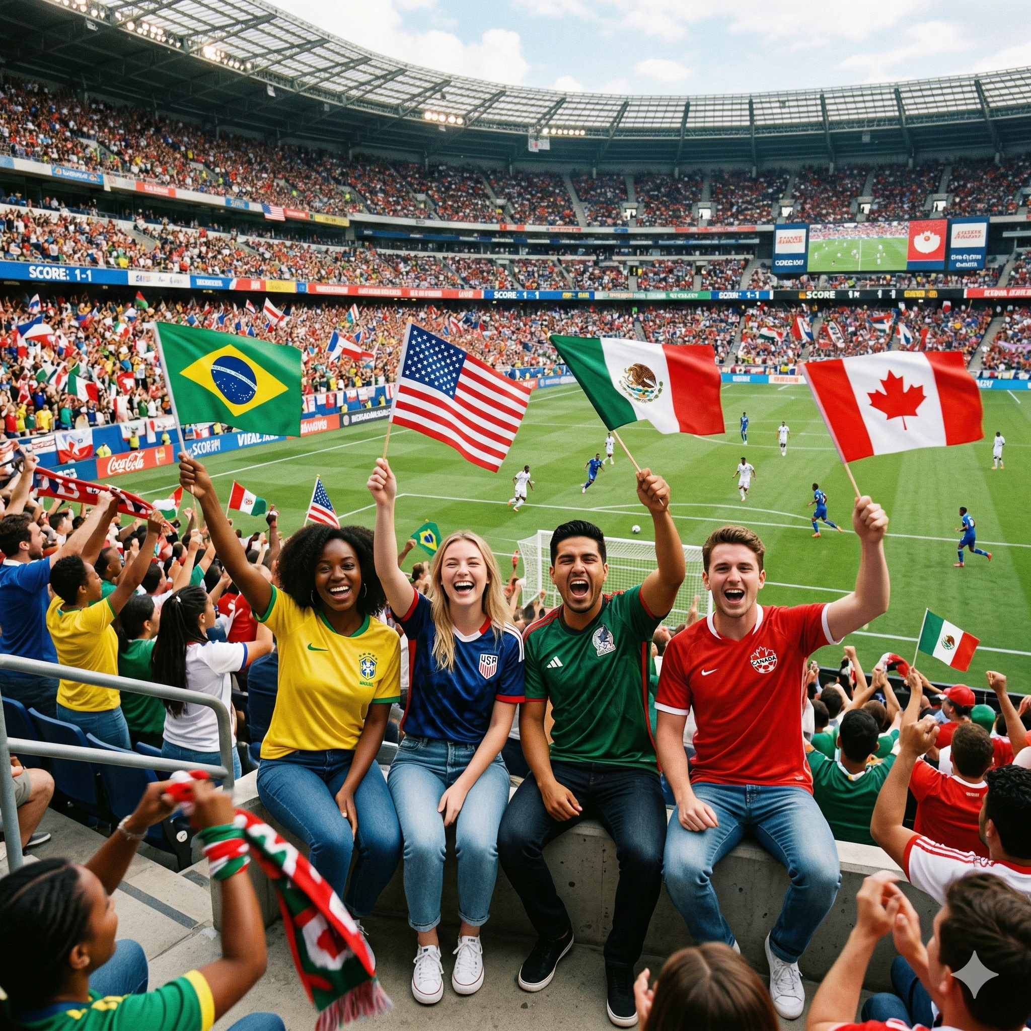 Set of 48 Countries 12x18" Stick Flags 2026 International Soccer