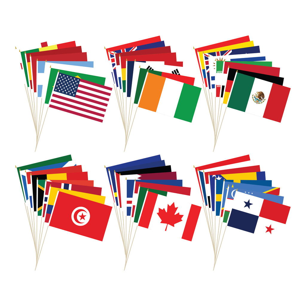 2026 International Soccer Set of 48 Countries 12x18" Stick Flags
