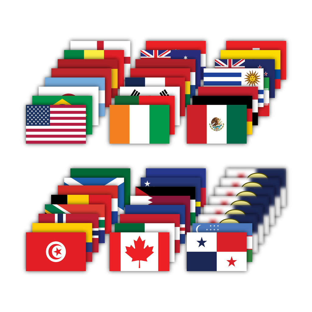 Set of 48 Countries 2x3 Foot Flags 2026 International Soccer