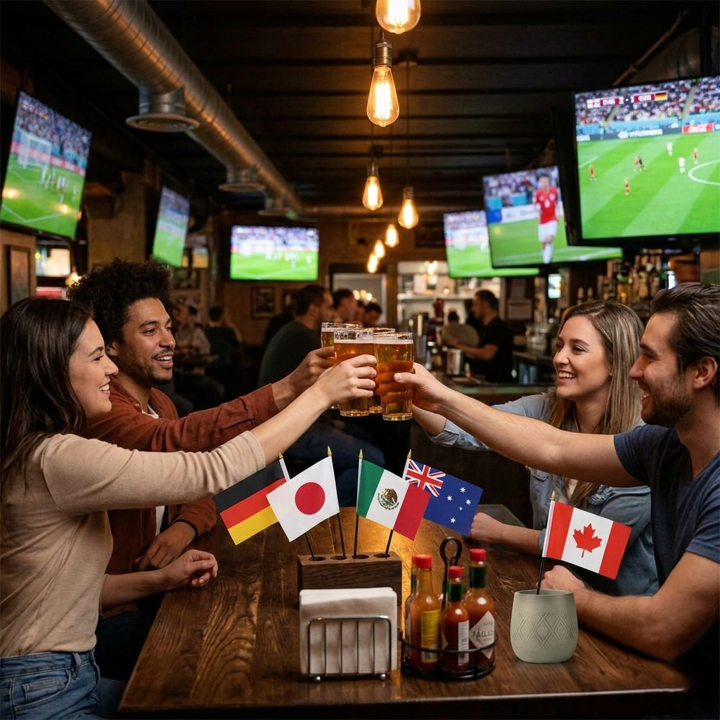 Set of 48 Countries 4x6" Stick Flags 2026 International Soccer